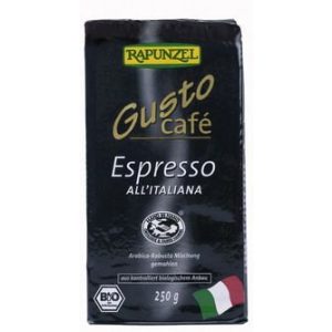 Gusto kávé, espresso, szemes, bio, Rapunzel (250g)