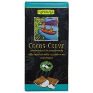 Kókuszos krémcsokoládé, bio, CH, Rapunzel (100g)