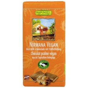 Nirvana tejcsokoládé, rizstejes, trüffel töltelékkel, bio, Rapunzel (100g)