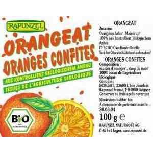 Kandírozott narancshéj kukoricasziruppal, bio, Rapunzel (100g) 