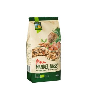 Mandula-mogyoró crunchy müzli, bio, Bohlsener Mühle (425g) 
