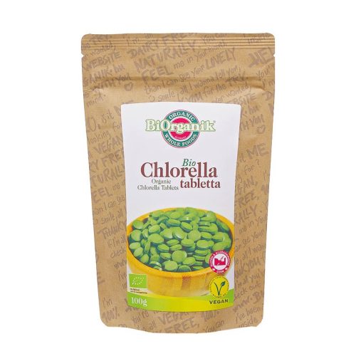Chlorella alga tabletta, bio, BiOrganik (100g)