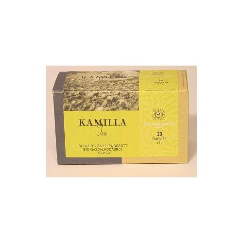 Kamilla tea, filteres, adagoló dobozos, bio, Sonnentor (20 db)