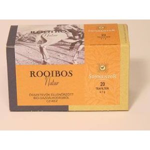 Rooibos natúr tea, filteres, adagoló dobozos, bio, Sonnentor (20g)