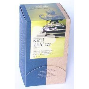Kínai zöld tea, filteres, adagoló dobozos, bio, Sonnentor (20db)