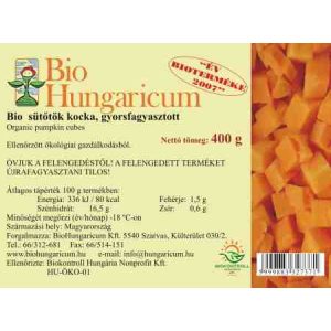 Sütőtök kocka, fagyasztott, bio, BioHungaricum (10 kg)