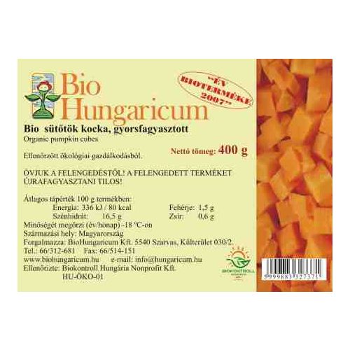 Sütőtök kocka, fagyasztott, bio, BioHungaricum (10 kg)